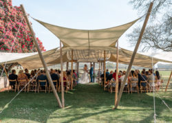 outdoor wedding at Pylewell Park