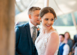Wedding ceremony at Pylewell Park