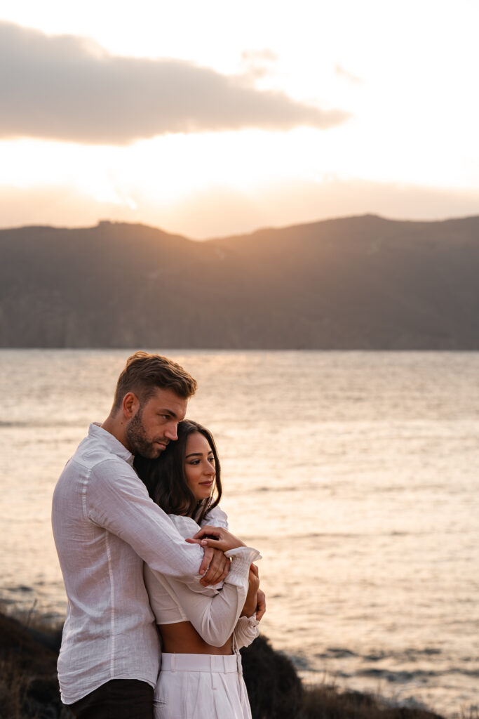 engagement photoshoot on the beach in Mykonos